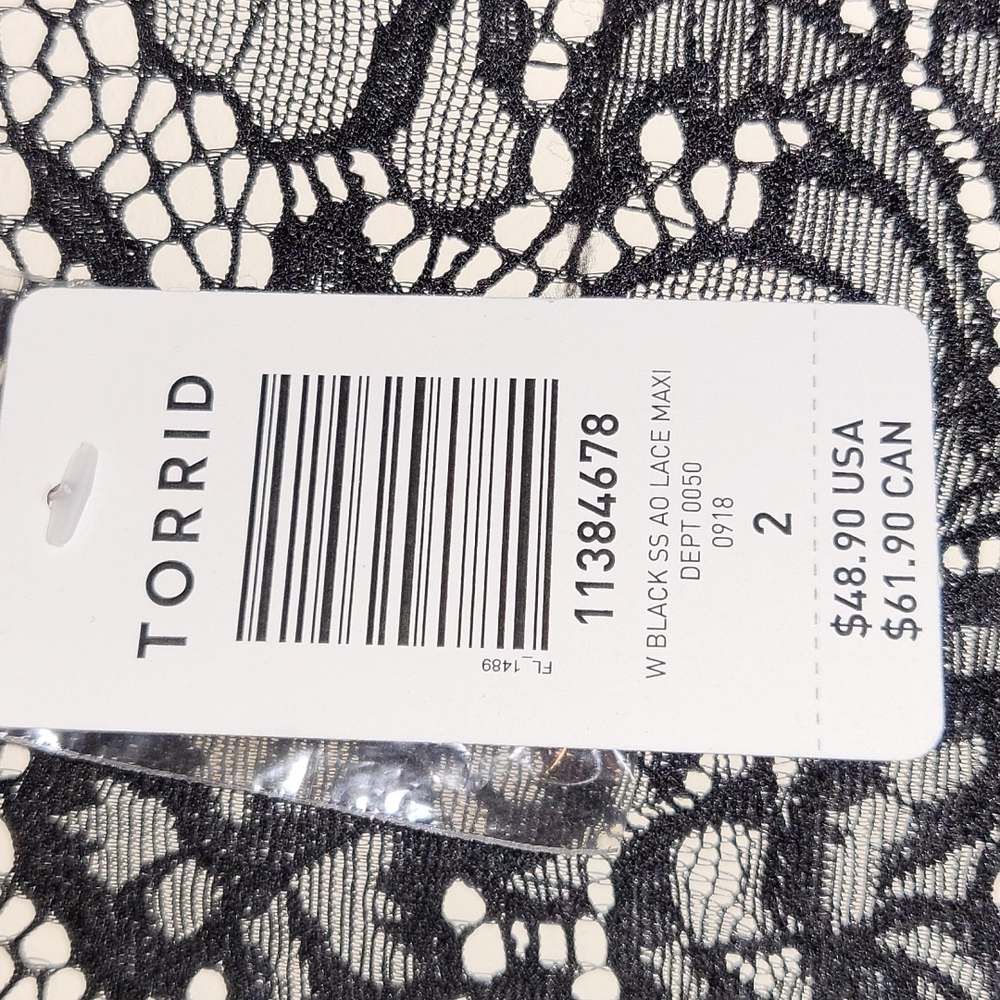 Torrid Black See-Through Dress size 2 (2x-18/20) - Picture 4 of 4